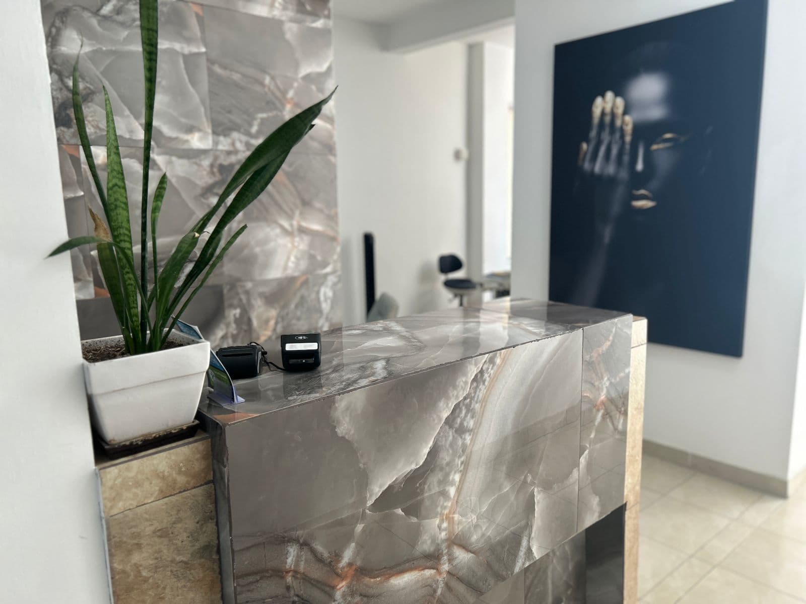 Recepción de la clínica